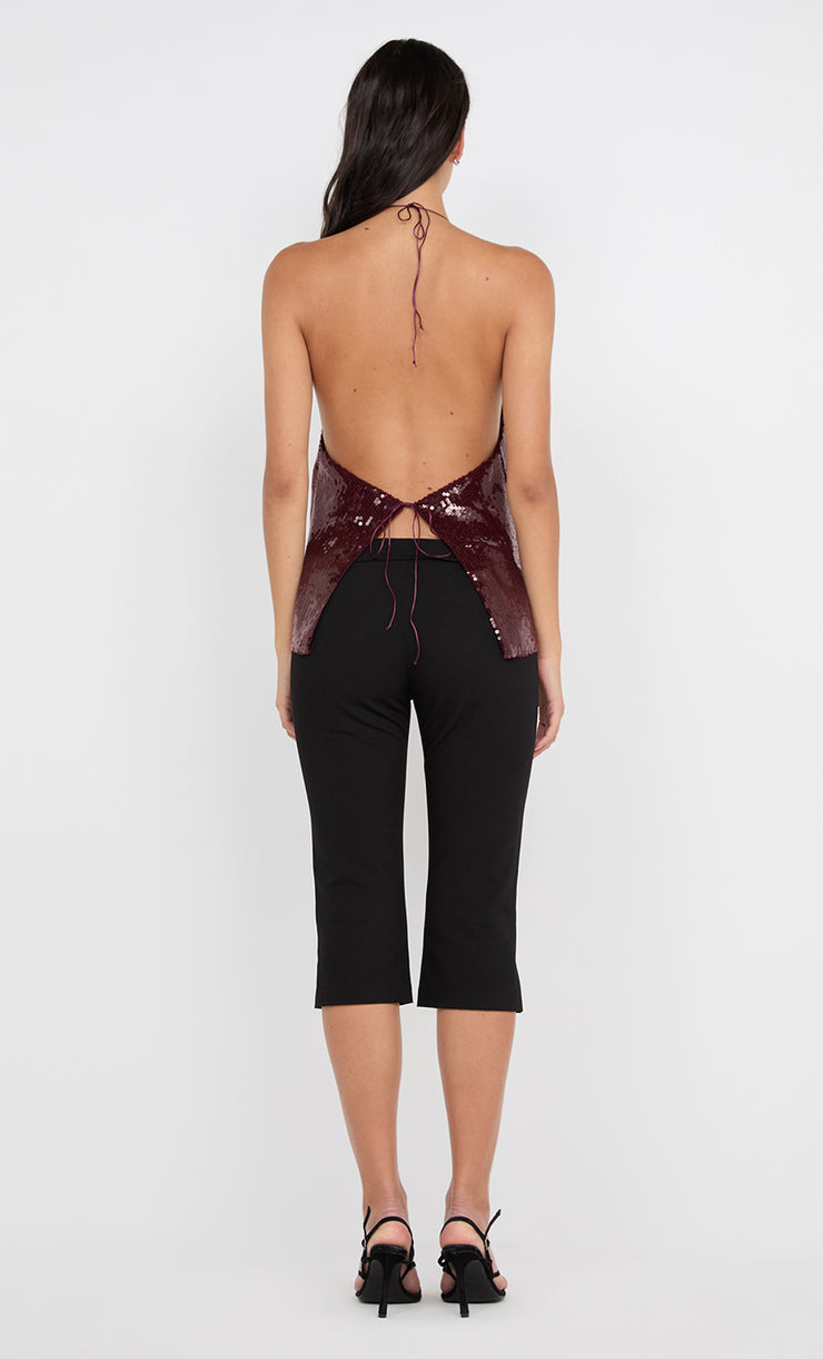 CELESTIA COWL TOP - PLUM