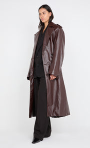 SCYLLA TRENCH COAT - BURGUNDY