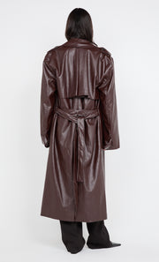 SCYLLA TRENCH COAT - BURGUNDY