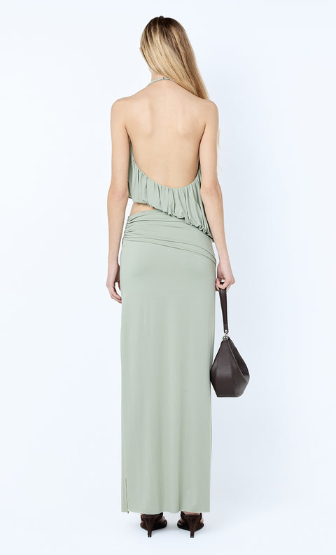 CADENCE RACER MAXI DRESS - PISTACHIO