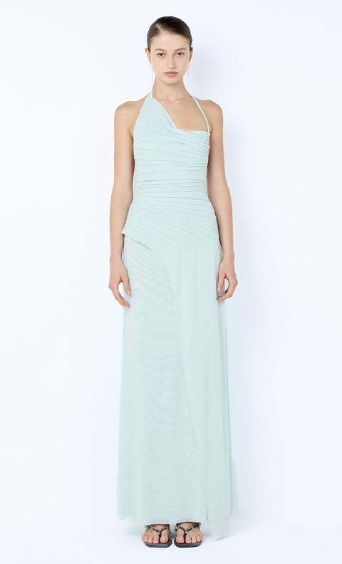 BRENNA PINTUCK MAXI DRESS - SPEARMINT