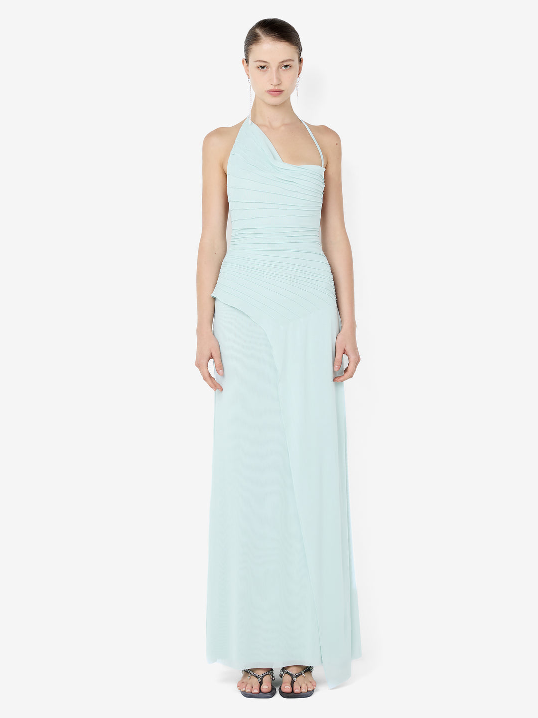 BRENNA PINTUCK MAXI DRESS - SPEARMINT