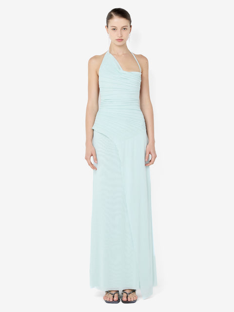 BRENNA PINTUCK MAXI DRESS - SPEARMINT