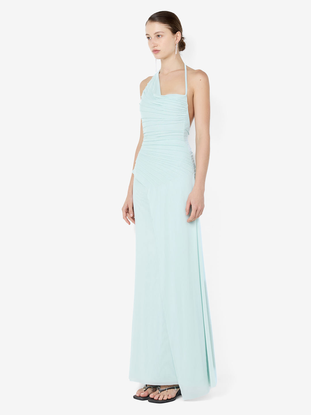 BRENNA PINTUCK MAXI DRESS - SPEARMINT
