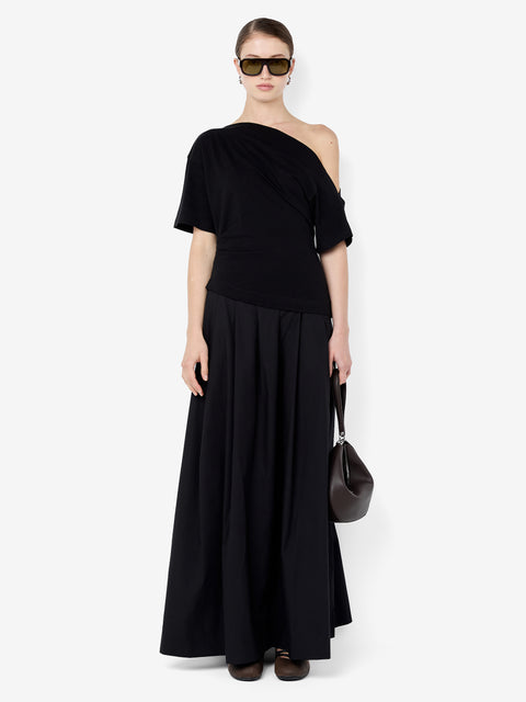 CHANTAL OFFSHOULDER MAXI DRESS - BLACK