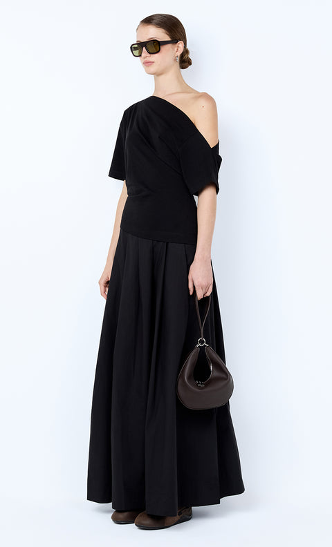 CHANTAL OFFSHOULDER MAXI DRESS - BLACK