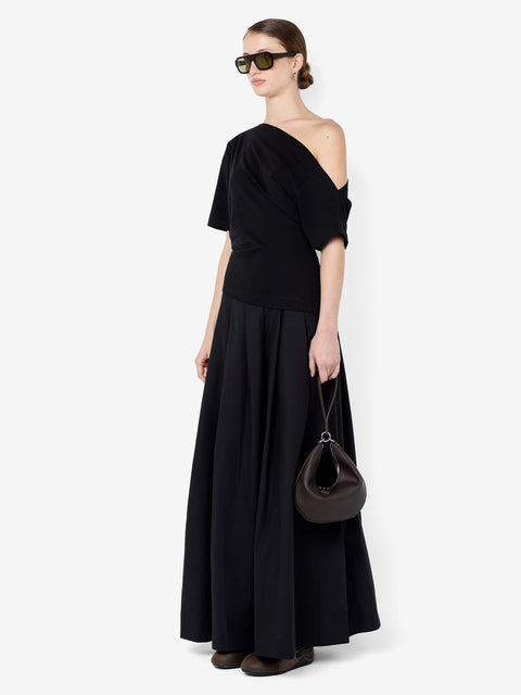 CHANTAL OFFSHOULDER MAXI DRESS - BLACK