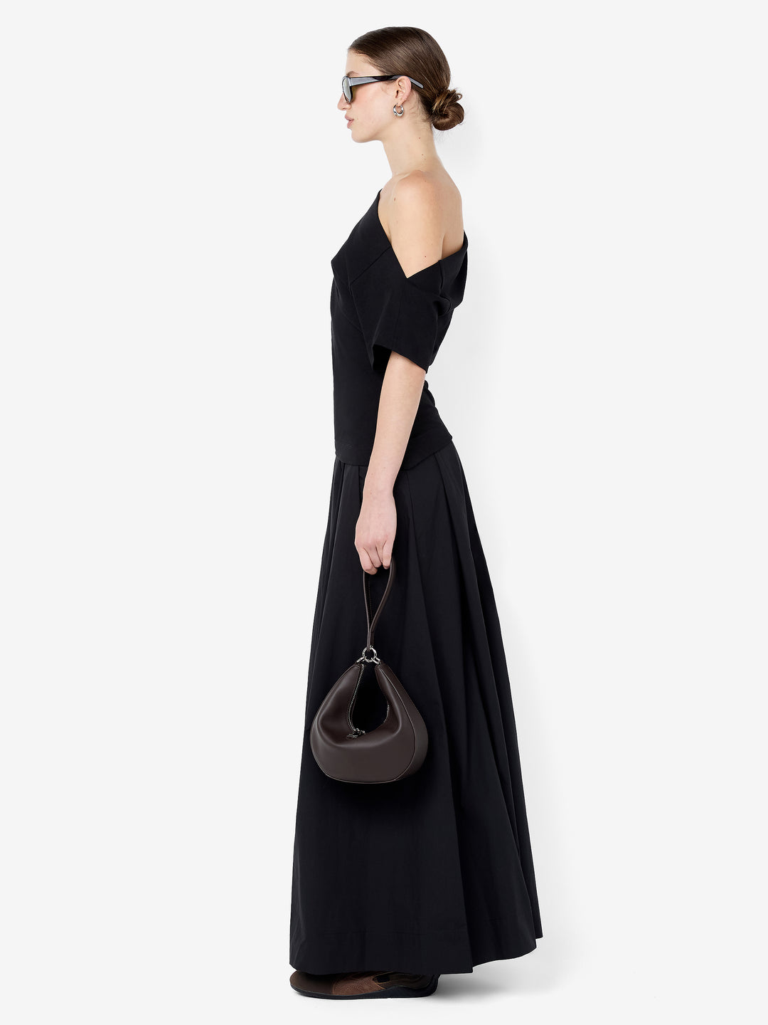 CHANTAL OFFSHOULDER MAXI DRESS - BLACK