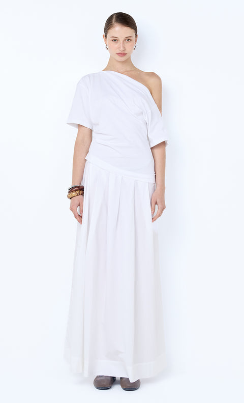 CHANTAL OFFSHOULDER MAXI DRESS - WHITE