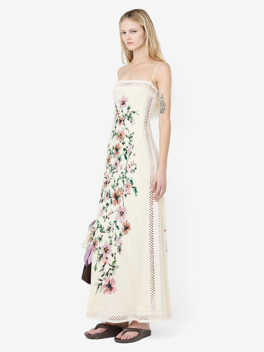 CAMELIA MAXI DRESS - CREAM GARDENIA FLORAL