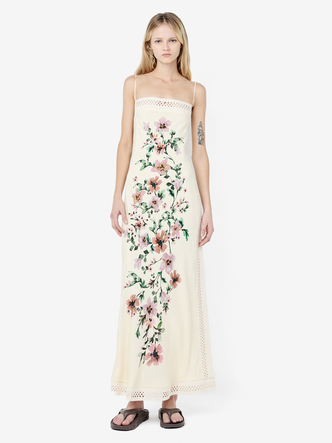 CAMELIA MAXI DRESS - CREAM GARDENIA FLORAL