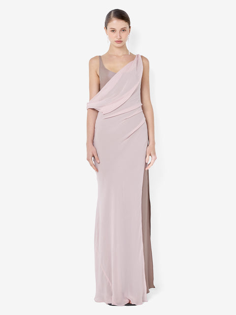 AUGUSTIN ASYM MAXI DRESS - MAUVE/MAUVE SMOKE