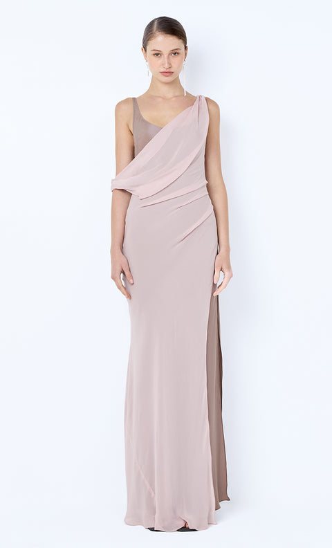 AUGUSTIN ASYM MAXI DRESS - MAUVE/MAUVE SMOKE