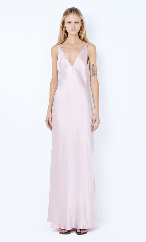 FLORENCE V NECK MAXI DRESS - BALLET