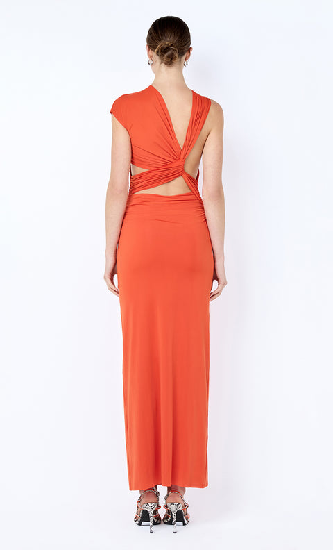 SOLENNE TWIST MAXI DRESS - PERSIMMON
