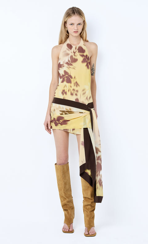 BLAISE HALTER MINI DRESS - PALMERA FLORAL
