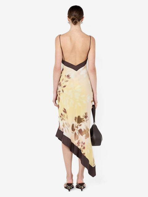 BLAISE ASYM MIDI DRESS - PALMERA FLORAL