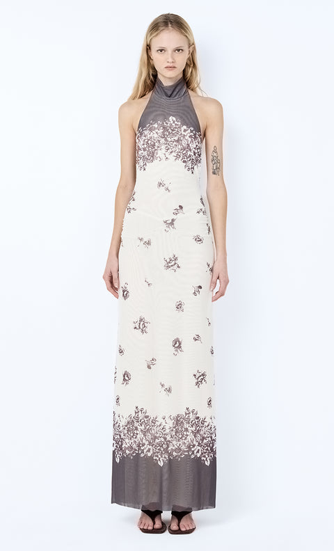 VIOLETTE RACER MAXI DRESS - CARNATION FLORAL