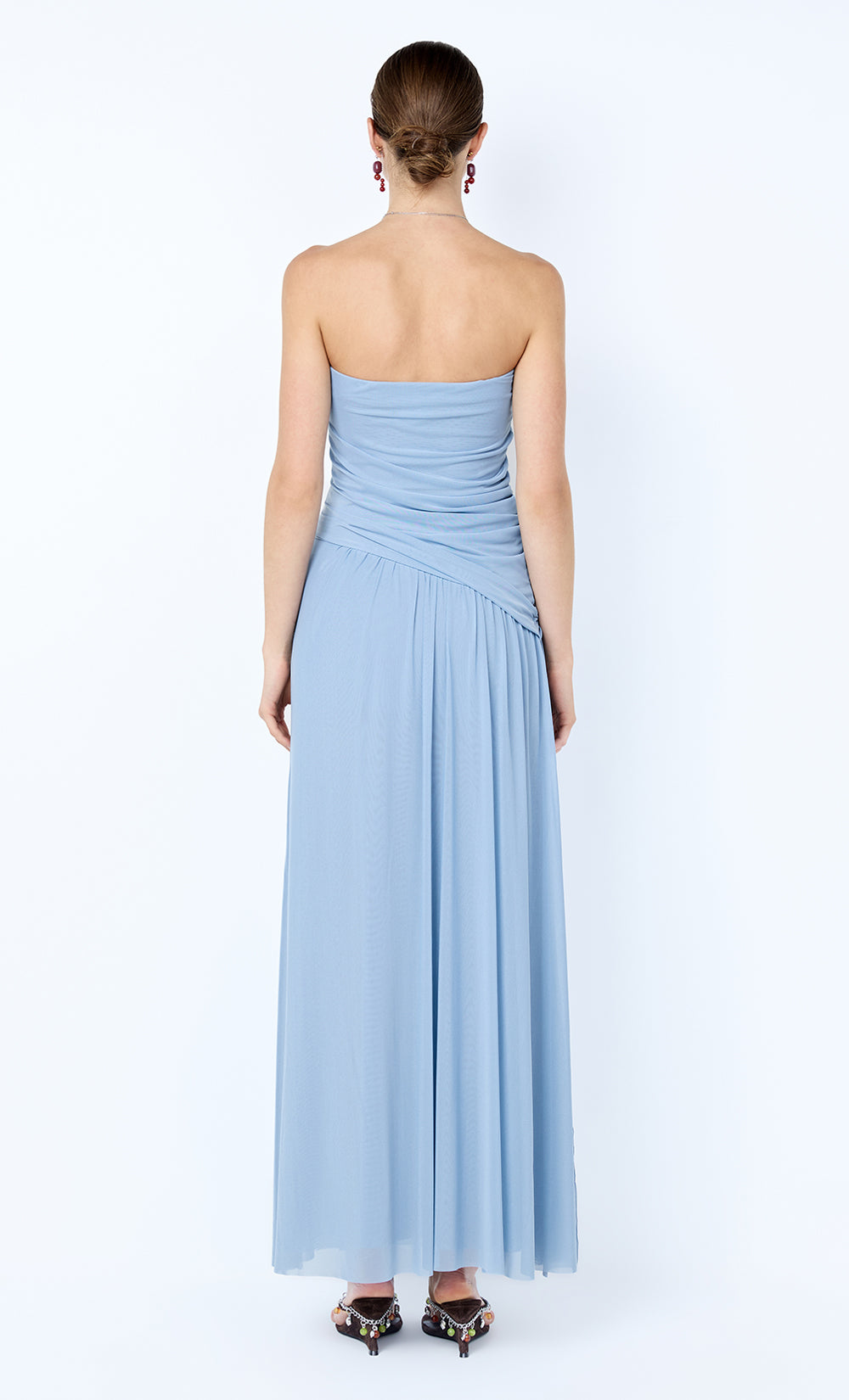 ISIDORE STRAPLESS MAXI DRESS - DENIM BLUE