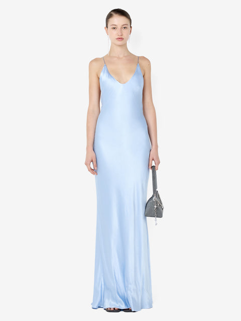 FLORENCE SCOOP MAXI DRESS - MINERAL BLUE