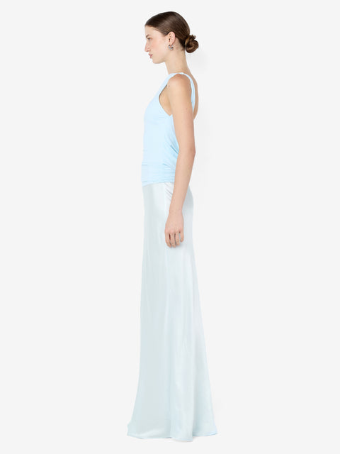 MIRABELLE COWL NECK MAXI DRESS - ARCTIC BLUE