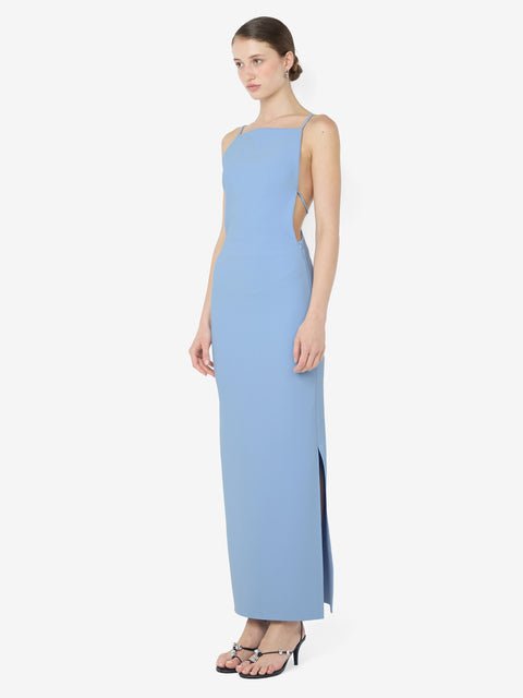ARLENE STRAPPY MIDI DRESS - CORNFLOWER