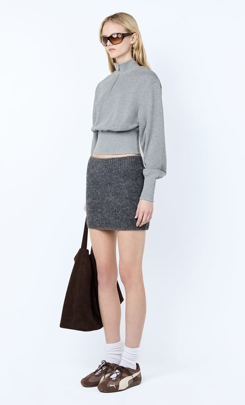 NOE MINI SKIRT - CHARCOAL