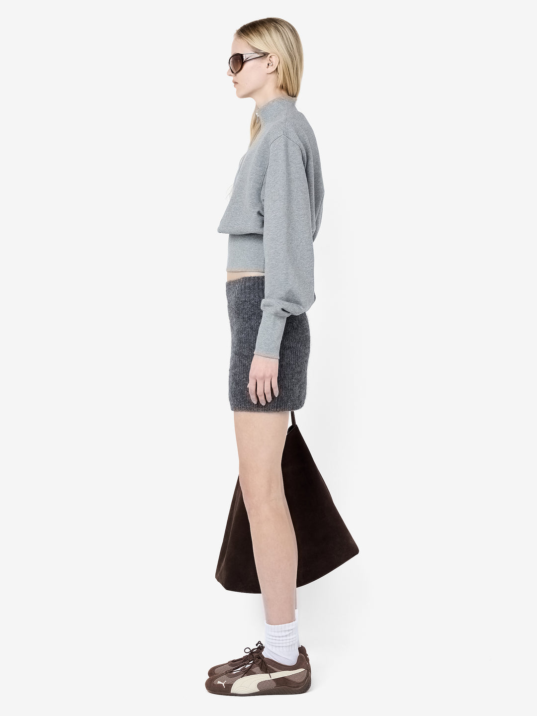 NOE MINI SKIRT - CHARCOAL