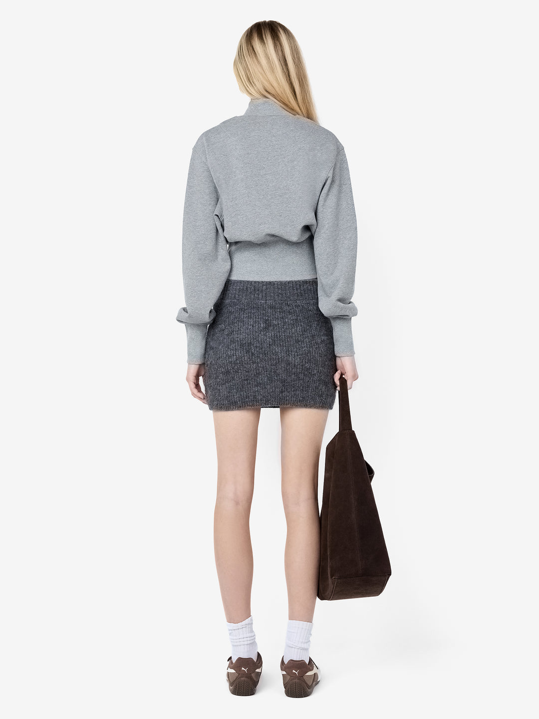 NOE MINI SKIRT - CHARCOAL