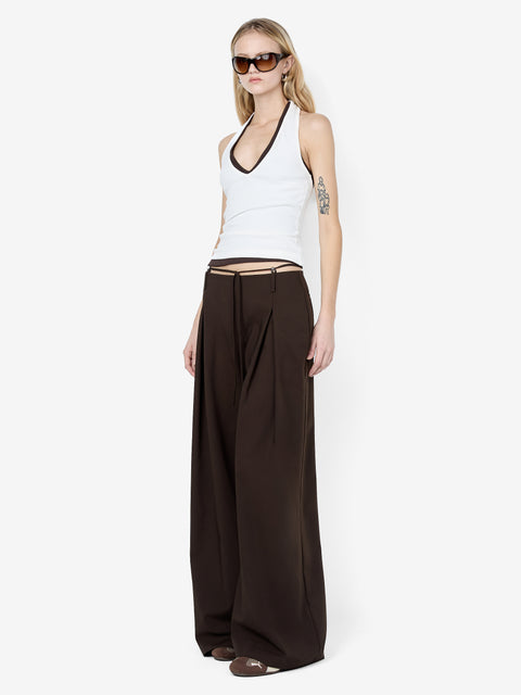 ALBI BEADED PANT - ESPRESSO