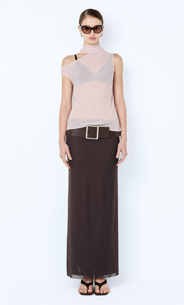 AUGUSTIN SCARF TOP - MAUVE