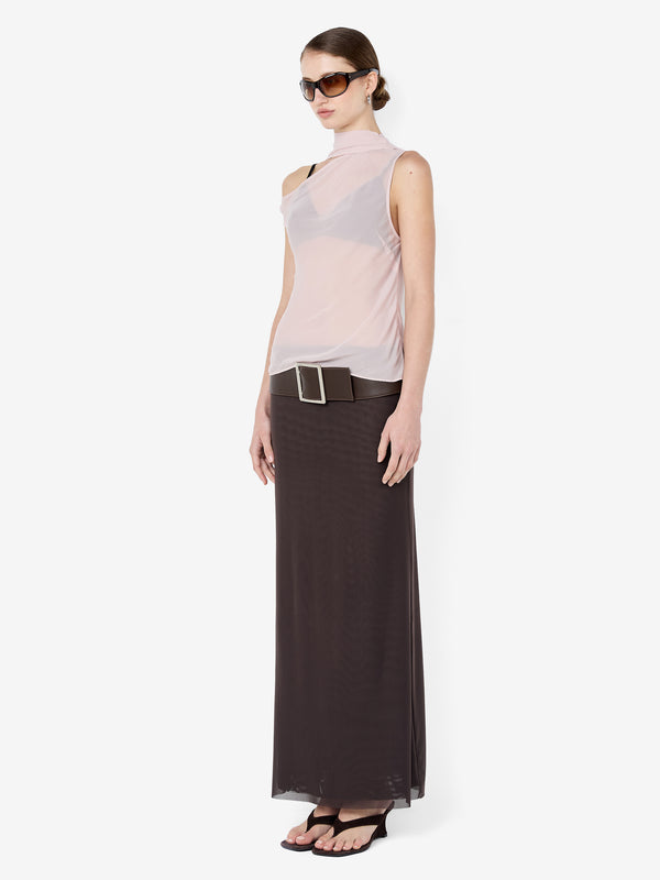 AUGUSTIN SCARF TOP - MAUVE