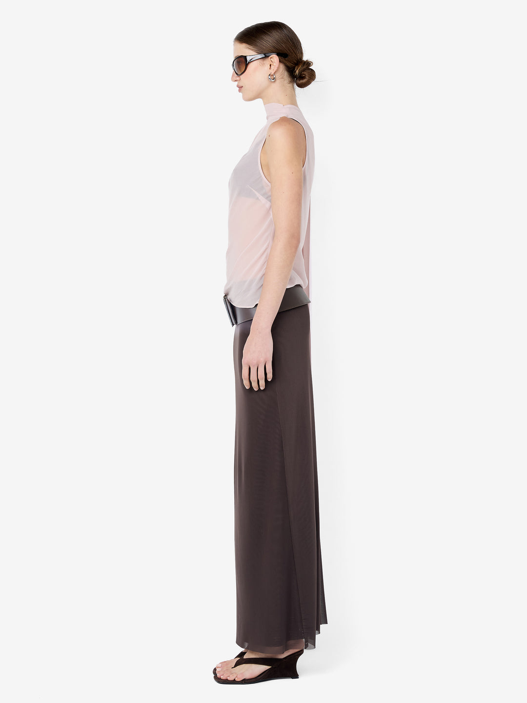AUGUSTIN SCARF TOP - MAUVE