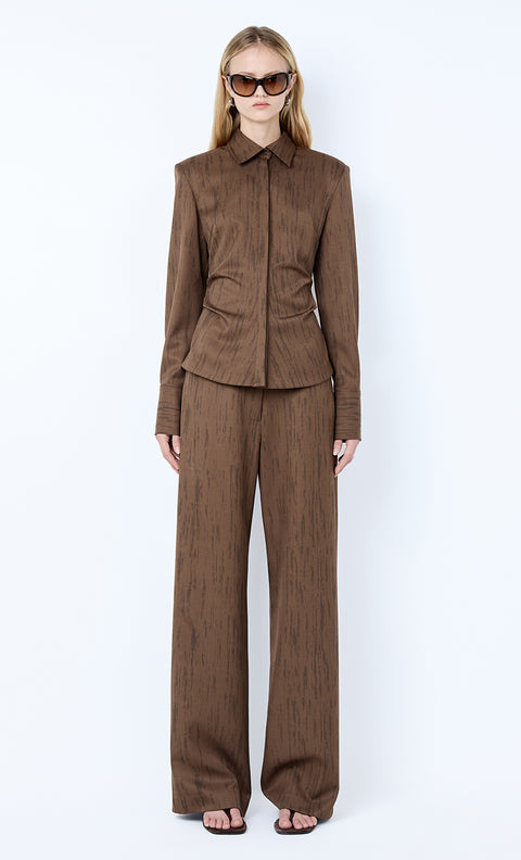 LAURENT SHIRT - WOODGRAIN CHOC