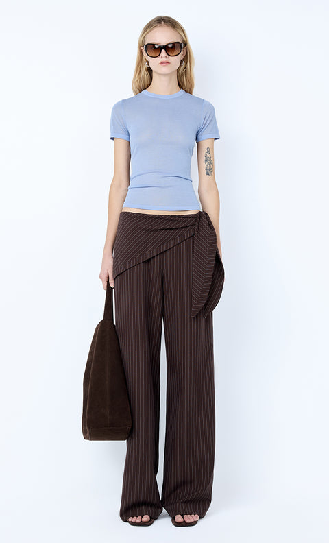 MELROSE BABY TEE - CHAMBRAY BLUE