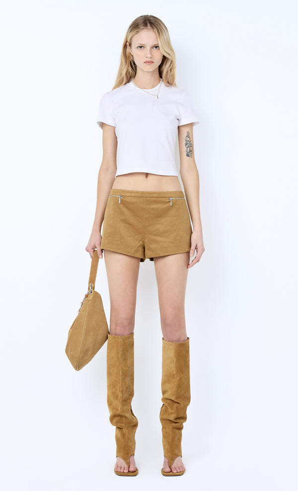 CHAMBORD ZIP SHORT - OLIVE OIL