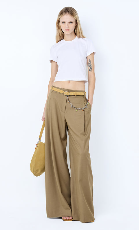 FAYE WIDE LEG PANT - OLIVE