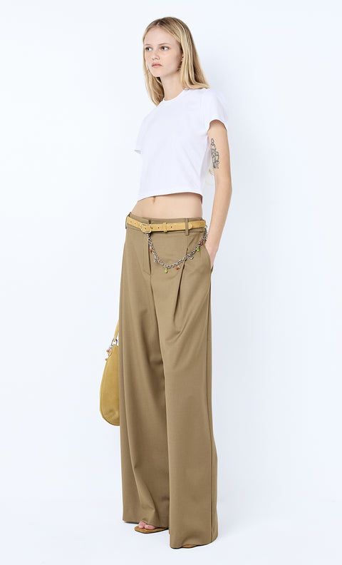 FAYE WIDE LEG PANT - OLIVE
