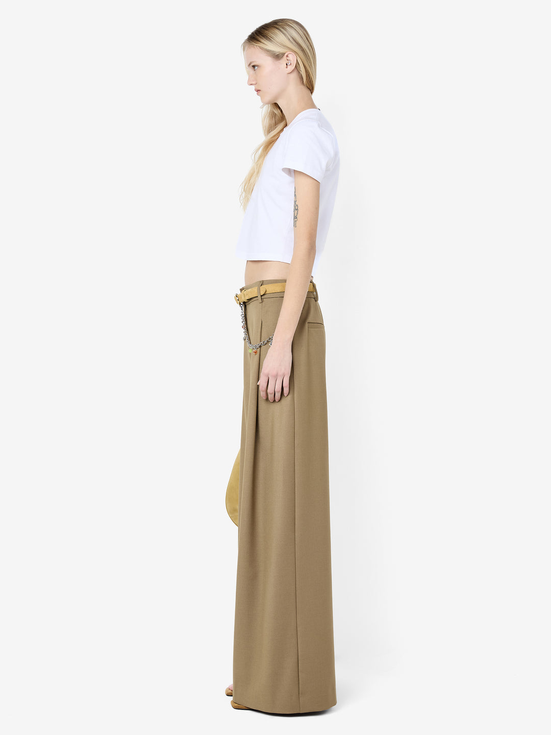 FAYE WIDE LEG PANT - OLIVE