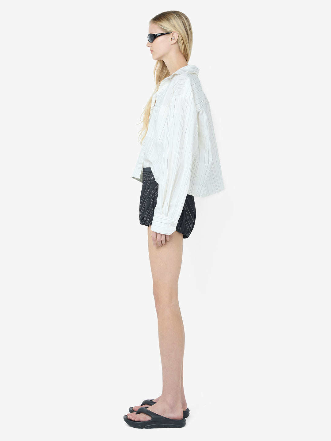 ROMI SHIRT - IVORY/BLACK STRIPE