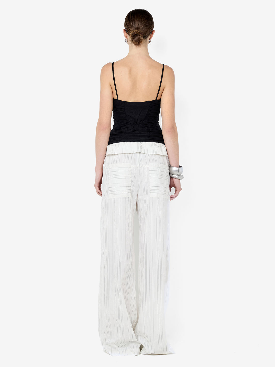 ROMI PANT - IVORY/BLACK STRIPE