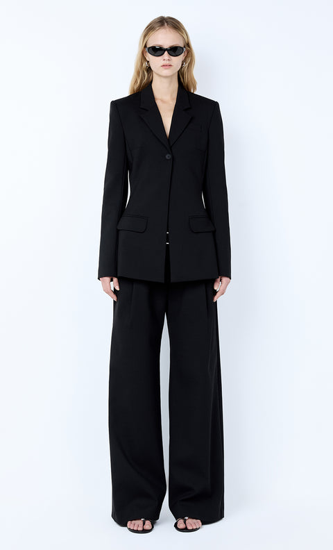 MIRREN LONGLINE BLAZER - BLACK