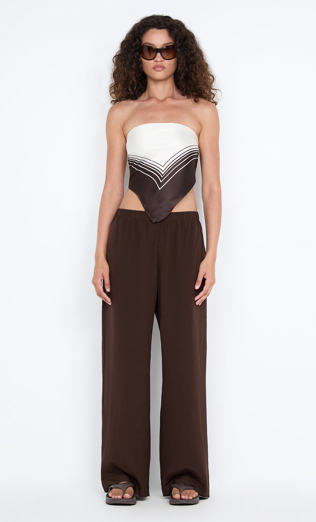 SILK PANT - CHOC