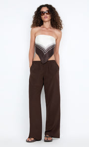 SILK PANT - CHOC