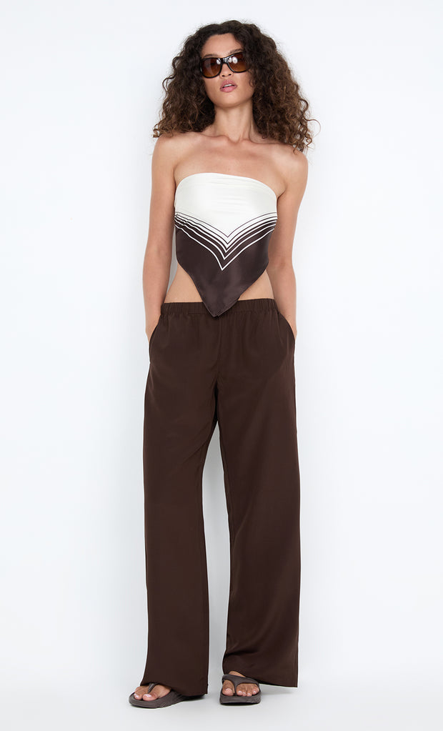 SILK PANT - CHOC