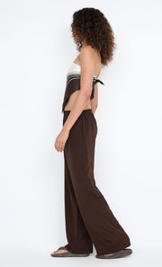SILK PANT - CHOC