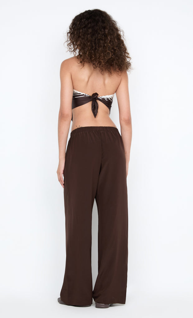 SILK PANT - CHOC