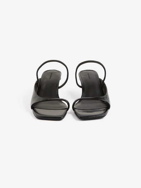 NIKITA KITTEN HEEL - BLACK LEATHER