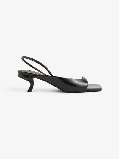 NIKITA KITTEN HEEL - BLACK LEATHER