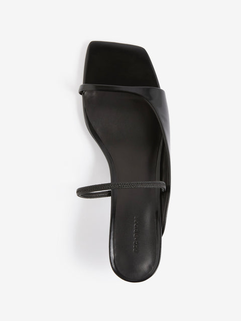 NIKITA KITTEN HEEL - BLACK LEATHER